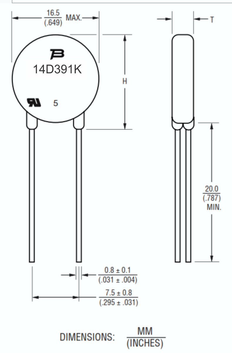 MOV14D391KTR - Spart Electronics